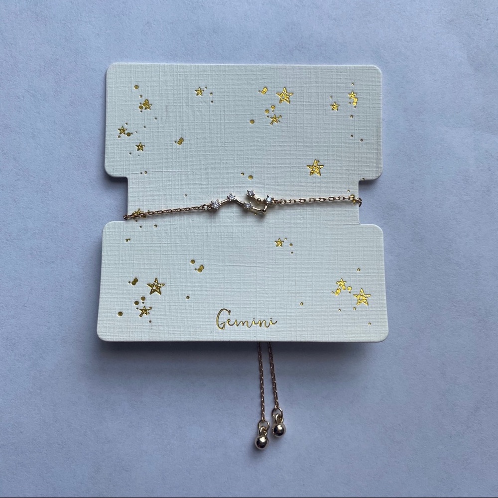NWT Francesca's Gemini Gold Adjustable Bracelet
